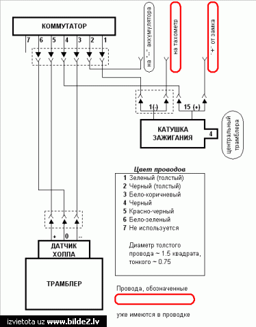 Схема коммутатора зажигания опель Схема коммутатора зажигания опель